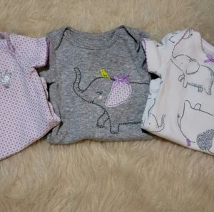 3 piece Preemie Onesie set